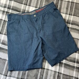 SWISSTECH Performance Shorts Mens 38 Blue Flat Front Utility Performance Stretch